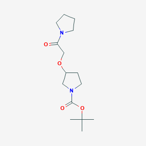 molecular formula C15H26N2O4 B1447909 Tert-butyl 3-[2-oxo-2-(pyrrolidin-1-yl)ethoxy]pyrrolidine-1-carboxylate CAS No. 1384429-94-0