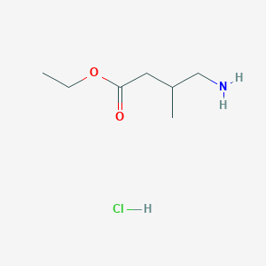 molecular formula C7H16ClNO2 B1447917 Ethyl 4-amino-3-methylbutanoate hydrochloride CAS No. 204503-79-7