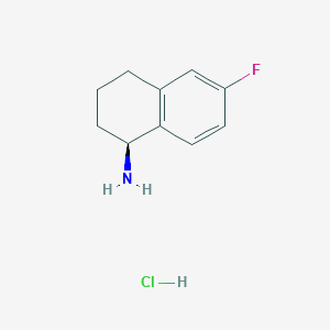 molecular formula C10H13ClFN B1447918 (1S)-6-fluoro-1,2,3,4-tetrahydronaphthalen-1-amine hydrochloride CAS No. 1373232-27-9