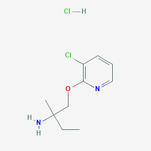 molecular formula C10H16Cl2N2O B1447923 2-(2-Amino-2-methylbutoxy)-3-chloropyridine hydrochloride CAS No. 1423031-69-9
