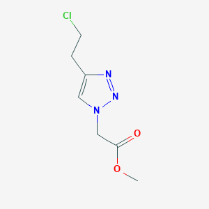 molecular formula C7H10ClN3O2 B1447924 methyl 2-[4-(2-chloroethyl)-1H-1,2,3-triazol-1-yl]acetate CAS No. 1423025-47-1