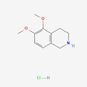 molecular formula C11H16ClNO2 B1447925 5,6-Dimethoxy-1,2,3,4-tetrahydroisoquinoline--hydrogen chloride (1/1) CAS No. 63905-67-9
