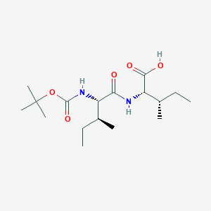 molecular formula C17H32N2O5 B14479258 N-(tert-Butoxycarbonyl)-L-isoleucyl-L-isoleucine CAS No. 69541-98-6