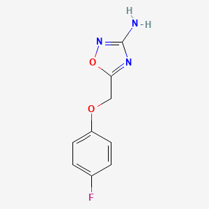 molecular formula C9H8FN3O2 B1447928 5-(4-Fluorophenoxymethyl)-1,2,4-oxadiazol-3-amine CAS No. 1423034-83-6