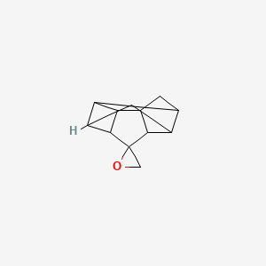 molecular formula C12H14O B1447932 Spiro[oxirane-2,8'-pentacyclo[5.4.0.0^{2,6}.0^{3,10}.0^{5,9}]undecane] CAS No. 1423031-01-9