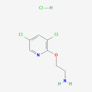 molecular formula C7H9Cl3N2O B1447933 2-(2-氨基乙氧基)-3,5-二氯吡啶盐酸盐 CAS No. 1394041-93-0