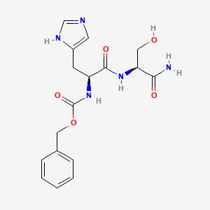 molecular formula C17H21N5O5 B14479386 N-[(Benzyloxy)carbonyl]-L-histidyl-L-serinamide CAS No. 66320-04-5