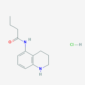 molecular formula C13H19ClN2O B1447942 N-(1,2,3,4-tetrahydroquinolin-5-yl)butanamide hydrochloride CAS No. 1394040-55-1