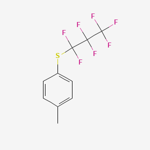 molecular formula C10H7F7S B14479422 1-[(Heptafluoropropyl)sulfanyl]-4-methylbenzene CAS No. 69127-70-4