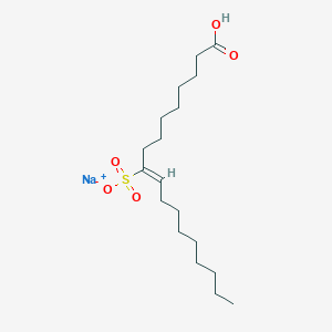 molecular formula C18H33NaO5S B14479427 sodium;(Z)-1-hydroxy-1-oxooctadec-9-ene-9-sulfonate CAS No. 68959-02-4