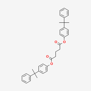 molecular formula C35H36O4 B14479432 Di(p-cumylphenyl) glutarate CAS No. 68443-33-4