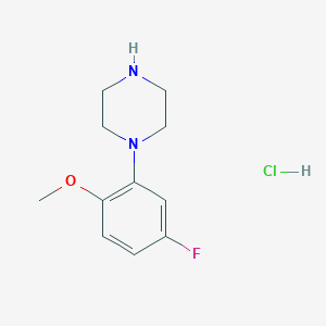 molecular formula C11H16ClFN2O B1447944 1-(5-Fluoro-2-methoxyphenyl)piperazine hydrochloride CAS No. 1421604-76-3