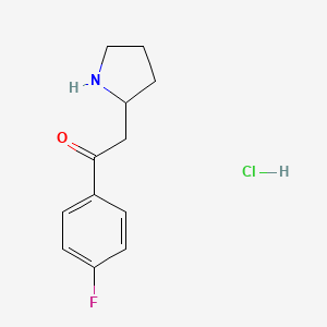 1-(4-Fluorophenyl)-2-(pyrrolidin-2-yl)ethan-1-one hydrochloride