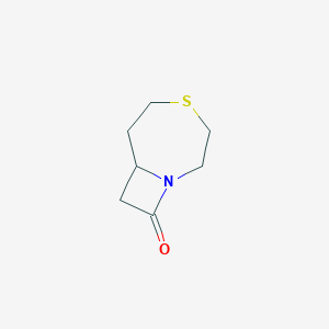 molecular formula C7H11NOS B14479485 4-Thia-1-azabicyclo[5.2.0]nonan-9-one CAS No. 65486-09-1