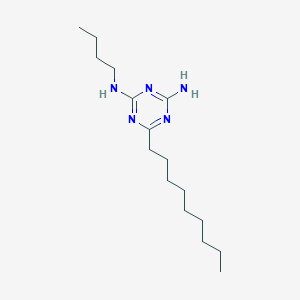 molecular formula C16H31N5 B14479499 N-Butyl-6-nonyl-1,3,5-triazine-2,4-diamine CAS No. 66709-61-3