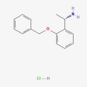 molecular formula C15H18ClNO B1447950 (1S)-1-[2-(benzyloxy)phenyl]ethan-1-amine hydrochloride CAS No. 123983-03-9