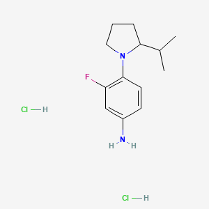 3-Fluoro-4-[2-(propan-2-yl)pyrrolidin-1-yl]aniline dihydrochloride