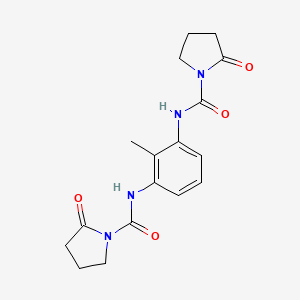molecular formula C17H20N4O4 B14479529 N,N'-(2-Methyl-1,3-phenylene)bis(2-oxopyrrolidine-1-carboxamide) CAS No. 66161-19-1