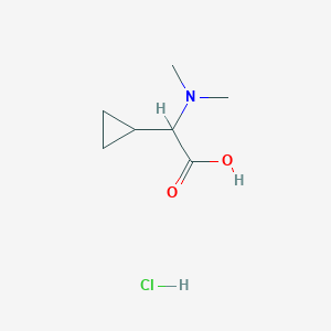 molecular formula C7H14ClNO2 B1447957 2-Cyclopropyl-2-(dimethylamino)acetic acid hydrochloride CAS No. 1423024-79-6