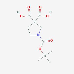 1-[(Tert-butoxy)carbonyl]pyrrolidine-3,3-dicarboxylic acid