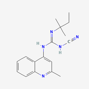 molecular formula C17H21N5 B14479596 Guanidine, 2-cyano-1-(2-methyl-4-quinolyl)-3-tert-pentyl- CAS No. 67217-48-5