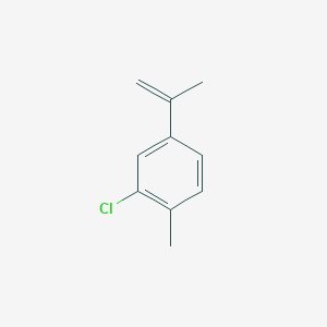 molecular formula C10H11Cl B14479602 Benzene, 2-chloro-1-methyl-4-(1-methylethenyl) CAS No. 65724-14-3