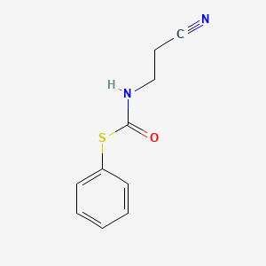 molecular formula C10H10N2OS B14479624 S-Phenyl (2-cyanoethyl)carbamothioate CAS No. 64843-50-1