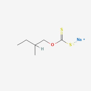 molecular formula C6H11NaOS2 B14479639 Carbonodithioic acid, O-(2-methylbutyl) ester, sodium salt CAS No. 72187-33-8