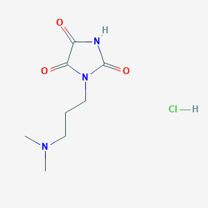molecular formula C8H14ClN3O3 B1447965 1-[3-(Dimethylamino)propyl]imidazolidine-2,4,5-trione hydrochloride CAS No. 1394042-21-7
