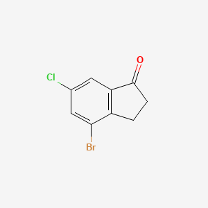 molecular formula C9H6BrClO B1447966 4-bromo-6-chloro-2,3-dihydro-1H-inden-1-one CAS No. 1260017-94-4
