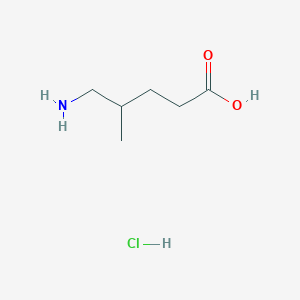 molecular formula C6H14ClNO2 B1447967 5-Amino-4-methylpentanoic acid hydrochloride CAS No. 1423024-55-8