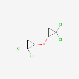 molecular formula C6H6Cl4O B14479681 Cyclopropane, 1,1'-oxybis(2,2-dichloro-, (R*,S*)- CAS No. 69655-80-7