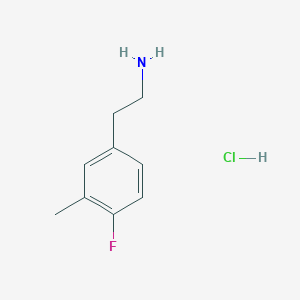 molecular formula C9H13ClFN B1447969 2-(4-氟-3-甲基苯基)乙胺盐酸盐 CAS No. 1375068-38-4
