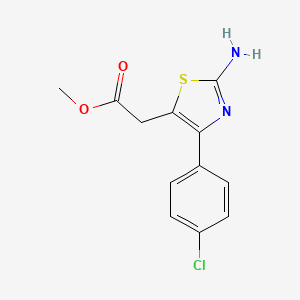 molecular formula C12H11ClN2O2S B14479707 Methyl [2-amino-4-(4-chlorophenyl)-1,3-thiazol-5-yl]acetate CAS No. 70588-66-8