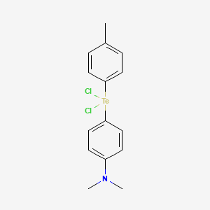 molecular formula C15H17Cl2NTe B14479713 Tellurium, dichloro(p-(dimethylamino)phenyl)(p-tolyl)- CAS No. 65709-65-1