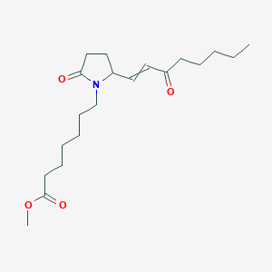 molecular formula C20H33NO4 B14479716 Methyl 7-[2-oxo-5-(3-oxooct-1-EN-1-YL)pyrrolidin-1-YL]heptanoate CAS No. 64964-57-4
