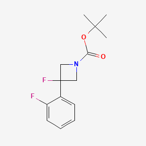 molecular formula C14H17F2NO2 B1447972 Tert-butyl 3-fluoro-3-(2-fluorophenyl)azetidine-1-carboxylate CAS No. 1443979-99-4