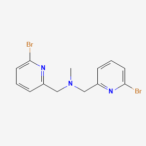 molecular formula C13H13Br2N3 B1447975 Bis-(6-bromo-pyridin-2-ylmethyl)-methyl-amine CAS No. 845621-72-9