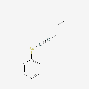 molecular formula C12H14Se B14479757 Benzene, (1-hexynylseleno)- CAS No. 68001-64-9