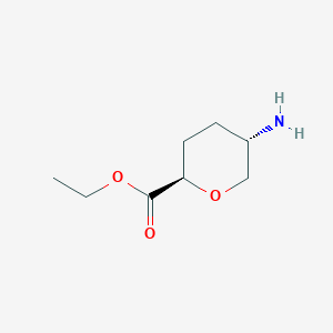 Ethyl trans-5-amino-tetrahydro-pyran-2-carboxylate