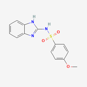 molecular formula C14H13N3O3S B14479782 N-(1H-benzimidazol-2-yl)-4-methoxybenzenesulfonamide 