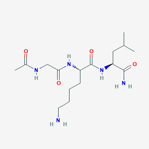 molecular formula C16H31N5O4 B14479817 N-Acetylglycyl-L-lysyl-L-leucinamide CAS No. 66127-73-9