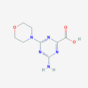 molecular formula C8H11N5O3 B1447983 4-Amino-6-(morpholin-4-yl)-1,3,5-triazine-2-carboxylic acid CAS No. 46702-10-7