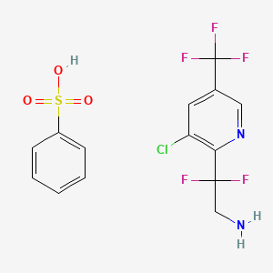 molecular formula C14H12ClF5N2O3S B1447986 2-(3-chloro-5-(trifluoromethyl)pyridin-2-yl)-2,2-difluoroethanamine Benzenesulfonic Acid salt CAS No. 1823182-99-5