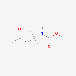 molecular formula C8H15NO3 B14479862 Methyl (2-methyl-4-oxopentan-2-yl)carbamate CAS No. 65330-08-7