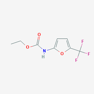 molecular formula C8H8F3NO3 B14479875 Ethyl (5-(trifluoromethyl)furan-2-yl)carbamate CAS No. 65865-31-8