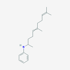 molecular formula C19H29N B14479877 N-(6,10-Dimethylundeca-5,9-dien-2-YL)aniline CAS No. 65559-76-4