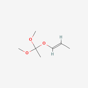 molecular formula C7H14O3 B14479885 Dimethyl(E)-1-propenyl orthoacetate CAS No. 66178-21-0