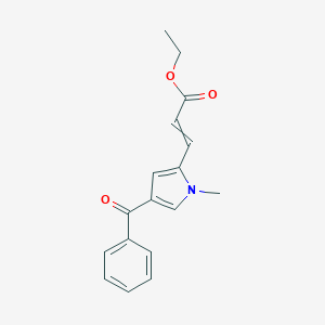 molecular formula C17H17NO3 B144799 Ethyl 3-(4-benzoyl-1-methylpyrrol-2-yl)prop-2-enoate CAS No. 128843-39-0