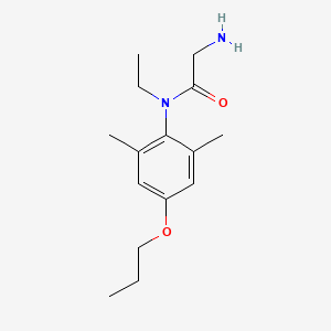 molecular formula C15H24N2O2 B14479943 N-(2,6-Dimethyl-4-propoxyphenyl)-N-ethylglycinamide CAS No. 66091-14-3